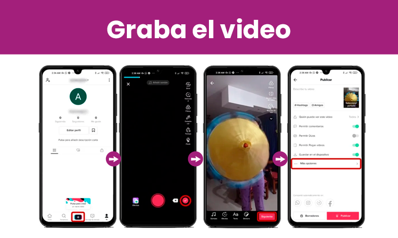 ¿Cómo subir videos a Tiktok? | Graba el video