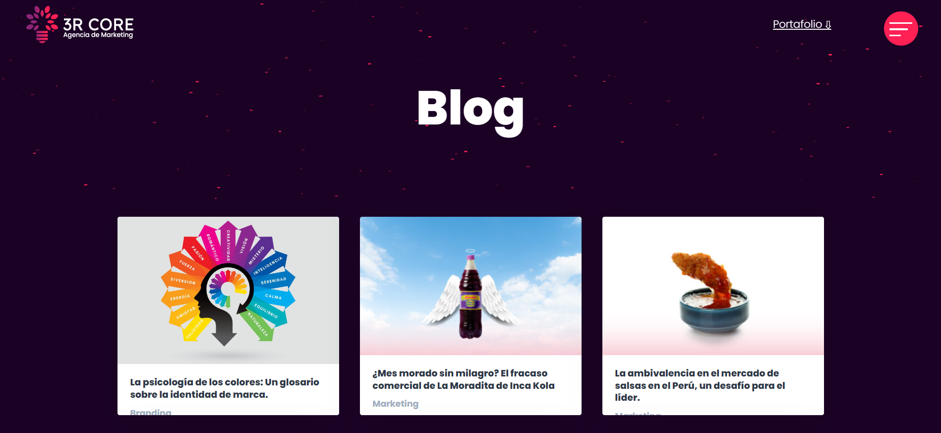 Página del blog de 3R Core con sus artículos publicados