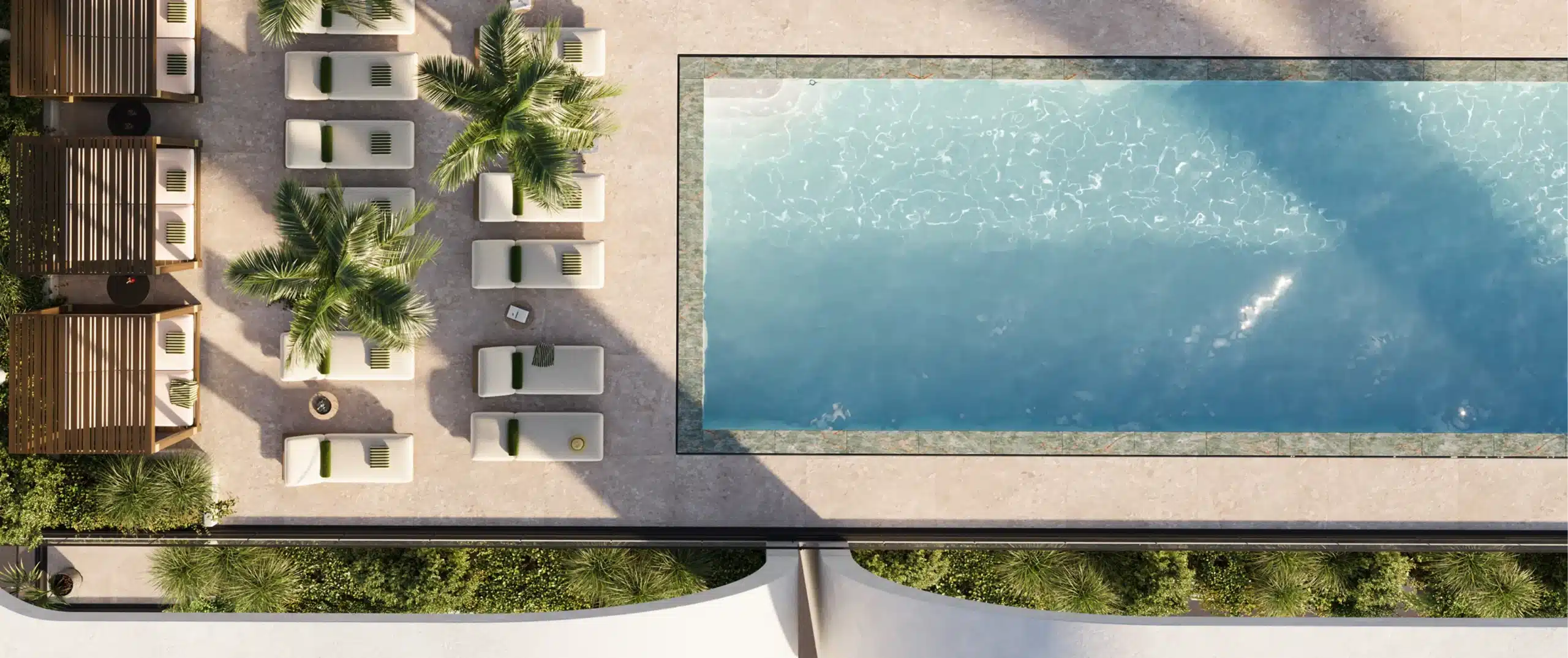 Pool aerial view